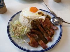 猪颈排鸡蛋扒饭-食运茶餐厅(文化宫店)