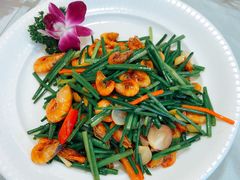韭菜花炒河虾-仑头海鲜城(仑头环村南路店)