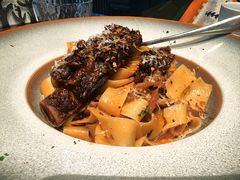 烟熏牛肉芝士意面配烩牛排-bluefrog蓝蛙(悠唐购物中心店)