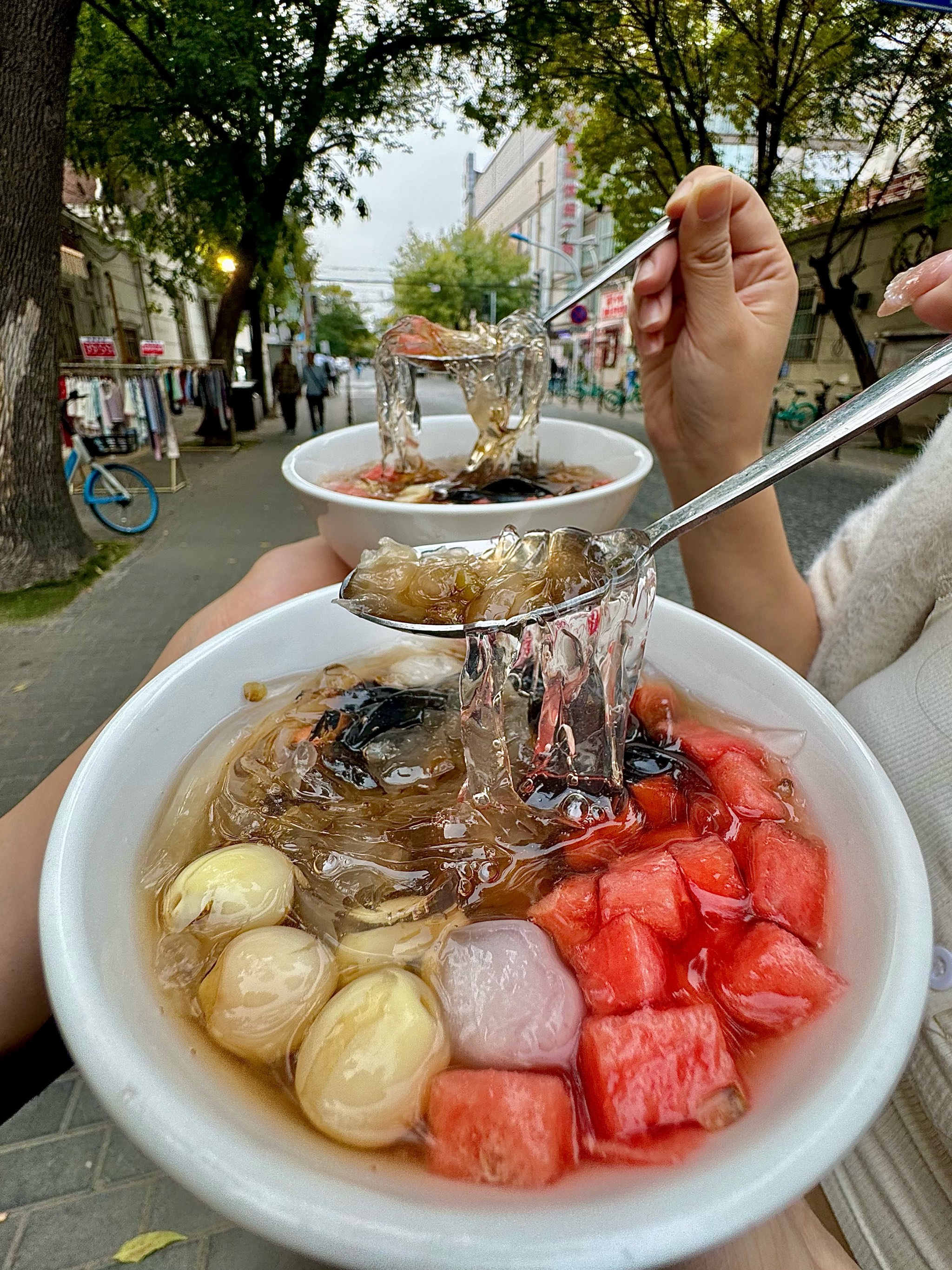 天津滨江道步行街美食图片