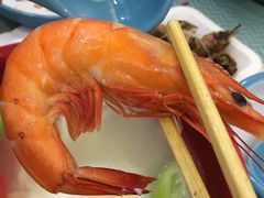 长寿面中的大虾-正阳春烤鸭店(杨楼店)