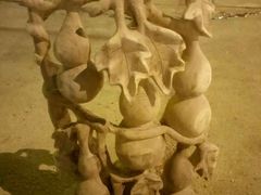 老板木雕作品-雪野鱼头大王邢府公老店(雪野湖店)