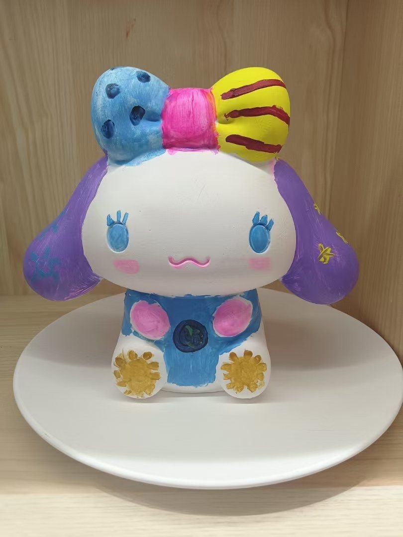 可可爱爱玉桂狗石膏娃娃