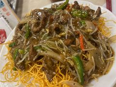 黑椒牛柳丝炒面（湿炒是炸面）-喜莲咖啡