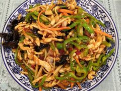 鱼香鸡丝-北大地皖峰饭馆