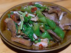 野生菌炒肉-袁家豆腐
