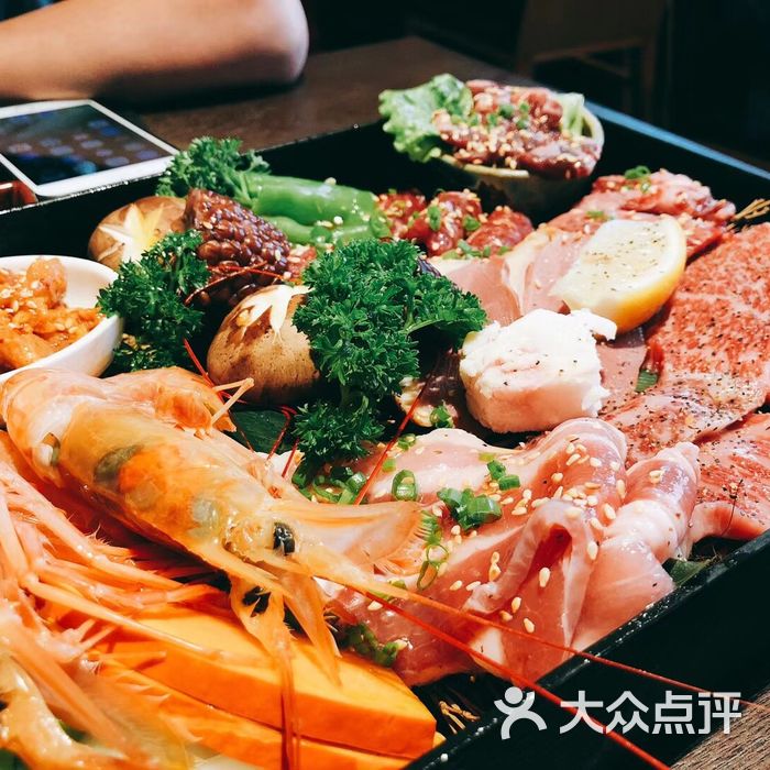 万福日式炭火烤肉烤肉拼盘图片-北京日本料理-大众点评网