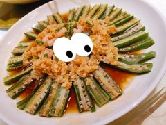 虾仁蒸秋葵-佰家小厨·南京菜(夫子庙店)