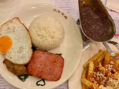 火腿蛋鸡排饭-大哥餐厅(西城花园店)