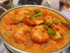 大头虾烧黄金螺-甜阿姨·天台花园私房菜(万松园店)