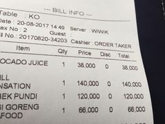 账单-Pundi Pundi Restaurant