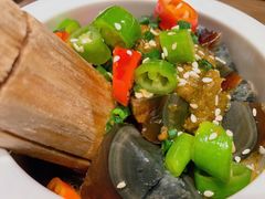青椒皮蛋擂茄子-香园茶社·金陵小灶(老门东店)