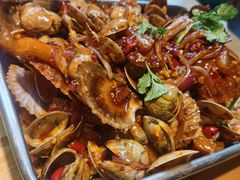 辣炒杂贝加土豆条-一顿烧烤(八经街店)