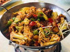 干锅有机花菜-大碗居·烤鸭·鱼头泡饼(天坛东门店)