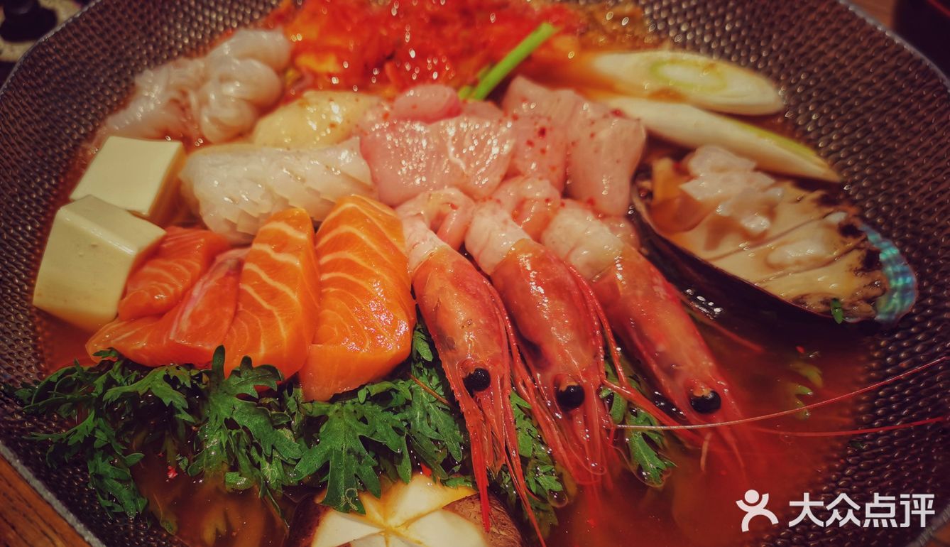 海鲜泡菜锅，嗲！