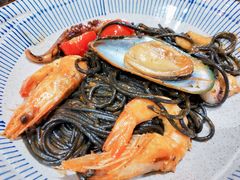 大虾青口海鲜意面-花十悦·鲜花咖啡餐厅(振业城一期店)