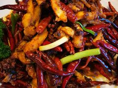 老干妈煸鱿鱼-吕氏疙瘩汤·私家菜馆(慈云寺店)