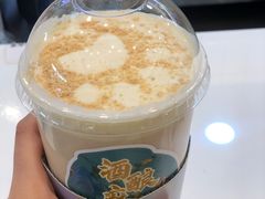 酒酿麻薯豆乳茶-古茗(东鼓道店)