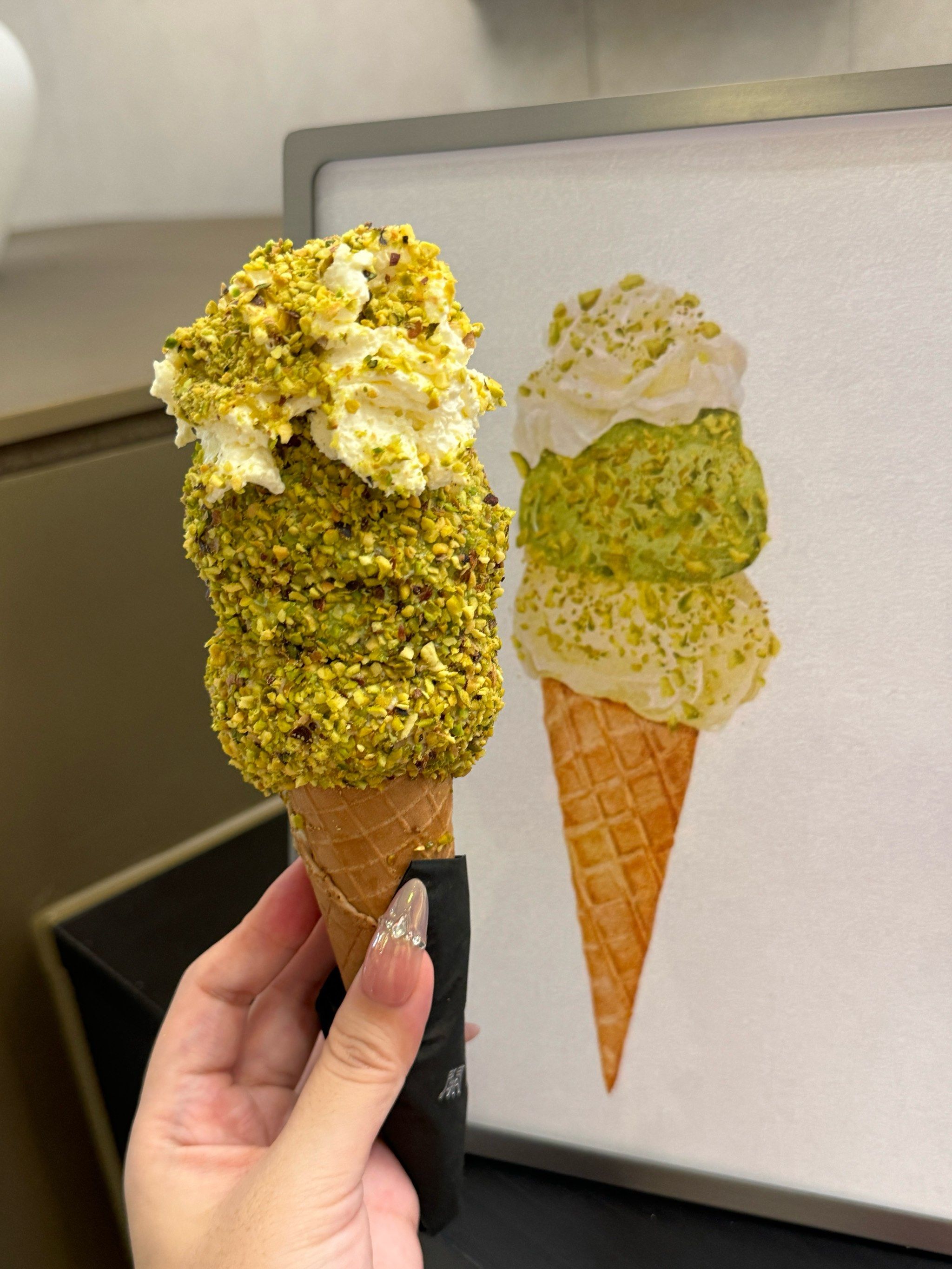 杭州!跟图片一毛一样的开心果gelato!