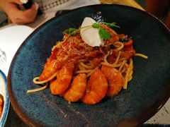 鲜茄茸大虾配马斯卡朋意大利面-BE BRIGHT KITCHEN(正佳广场店)