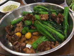 时菜炒鸡杂-启香鸡私房菜(湖景店)
