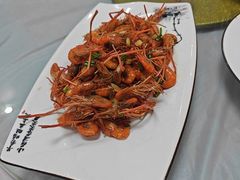 葱爆河虾-翠茗农庄土菜馆(天目湖店)