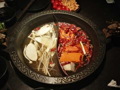 麻辣拼菌菇鸳鸯锅-锅说大脸毛肚重庆老火锅(佐阾店)