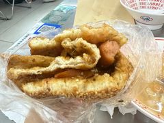 豆腐皮香肠夹光饼-正宗八宝冰饭·非遗冰饭·烧烤(奎桥店)