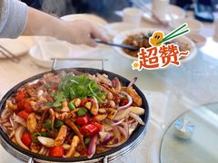 铁盘胜瓜焗鲜鱿-福满园大酒楼(梅林店)