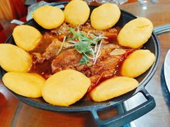 铁锅中黄鱼-大草原清真饭庄(沙河店)