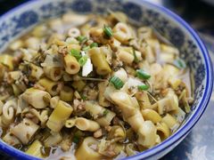 野笋炒雪菜肉沫-国生茶庄·地道农家菜团建活动