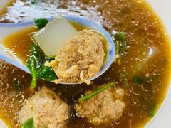 荠菜蘑糊肉圆汤-饱食林菜饭馆(南桥路店)