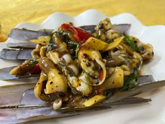 姜葱炒蛏子-老明馨潮汕大排档