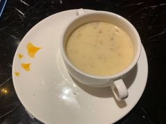 培根腿蓉粟米浓汤配奶香片-半秋山西餐厅(巴南万达广场店)