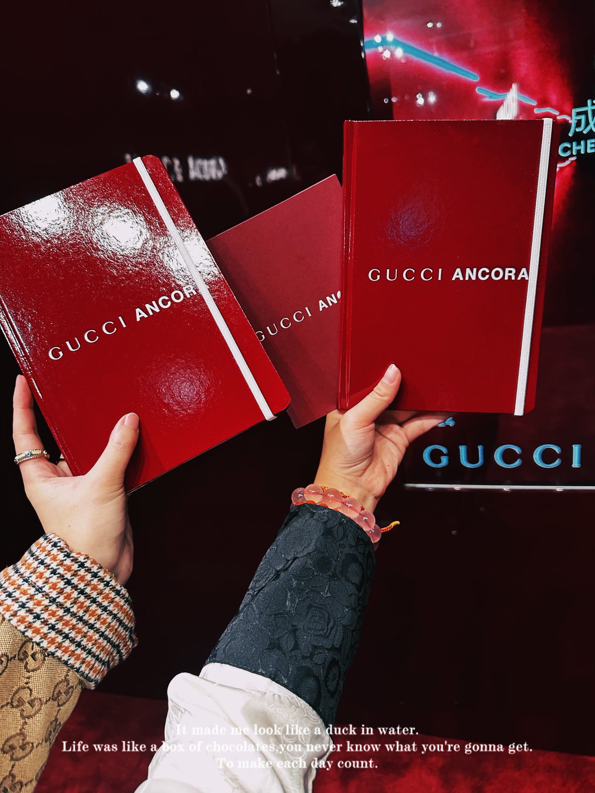 成都新展~太古里gucci ancora送我gucci笔记本