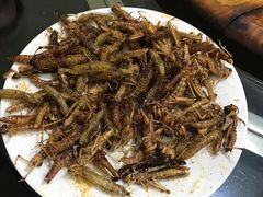 炸蚂蚱-铁锅炖灶台鱼老三炖鱼馆