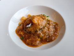 大闸蟹粉烩大连鲜鲍-王府井文华东方酒店-紫膳餐厅