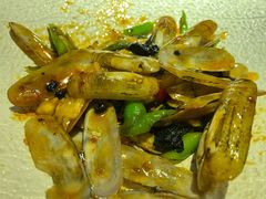 紫苏炒蛏&nbsp;子-百味馆·粤菜·湛江菜(后海花园店)