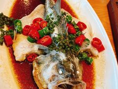 鲜花椒葱香鲈鱼-粤域茶餐厅