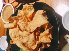 现炸的豆皮-成老灶火锅鸡(高东街店)
