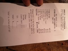 账单-The Meat & Wine Co Southbank(南岸店)