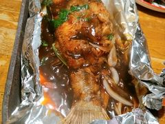 酱烤活鲈鱼-新白鹿餐厅(龙游路总店·杭帮菜名店)