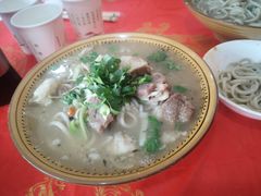-陕北农家小吃风干羊肉剁荞面