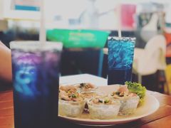 碟豆花饮品-蝶豆花蓝面条