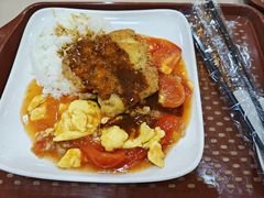 黑椒鸡扒番茄蛋饭-都城快餐(中山三店)