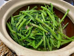啫啫虾酱空心菜-熠盛粤味(永康路店)