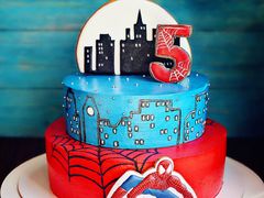 -咖咖熊蛋糕定制·蓝风车动物奶油