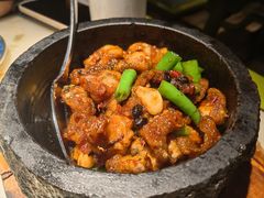 石锅杭椒牛蛙-桂满陇·桃花院落(长泰广场店)