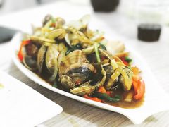 姜葱炒花甲-覃记海鲜美食餐厅