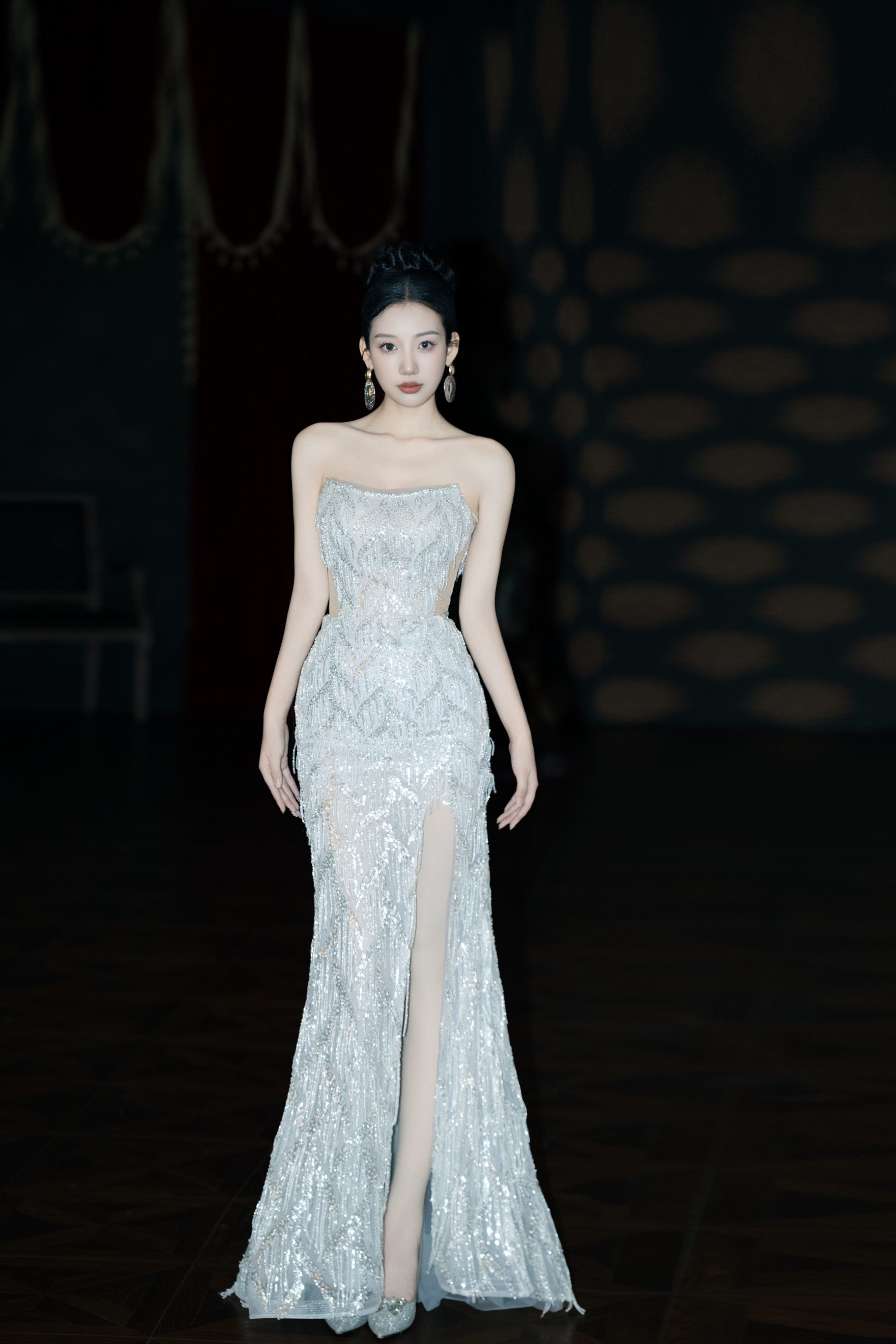 鱼尾礼服#明星同款#婚纱礼服#最美婚纱#气质礼服#缎面婚纱#复古婚纱